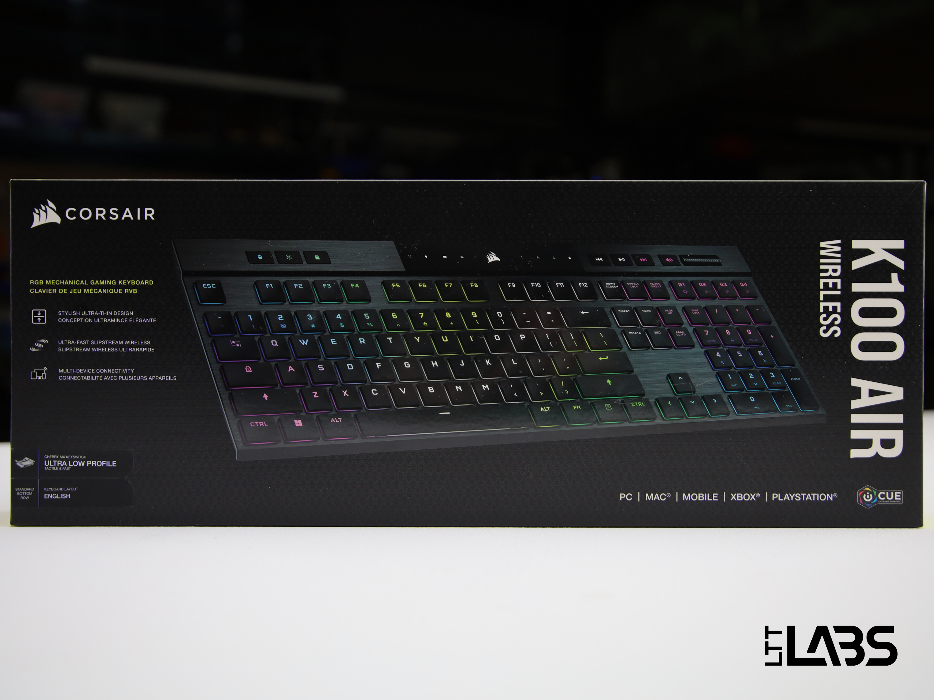 Corsair K100 AIR Wireless RGB Mechanisch Gaming Toetsenbord – Ultradun, CHERRY MX Ultra Low Profile, Sub-1ms Draadloos, QWERTY (NA-indeling), Zwart 2 miniatura
