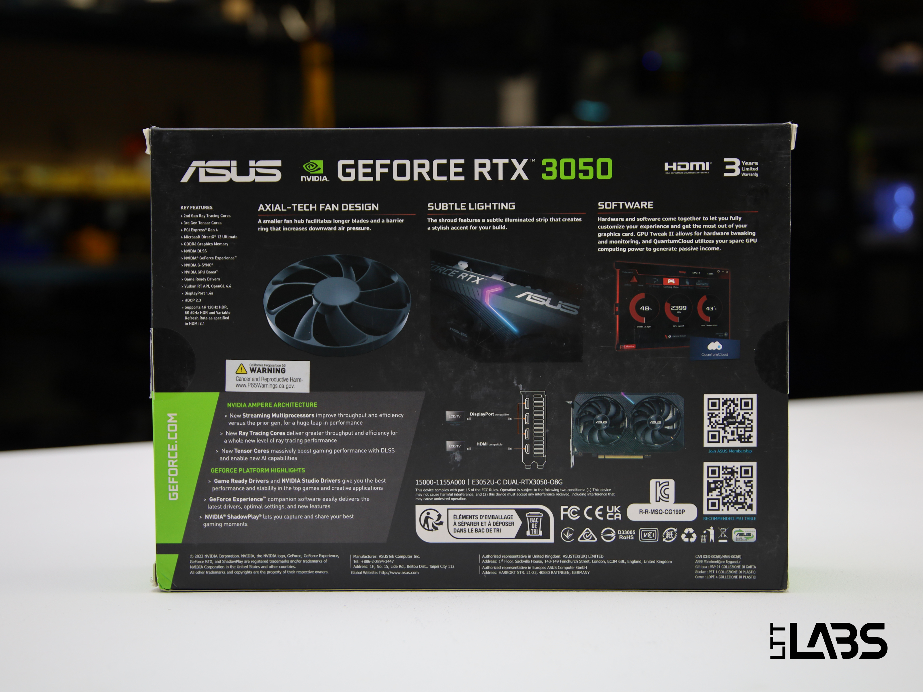 ASUS Dual GeForce RTX 3050 OC Edition 8GB | LTT Labs