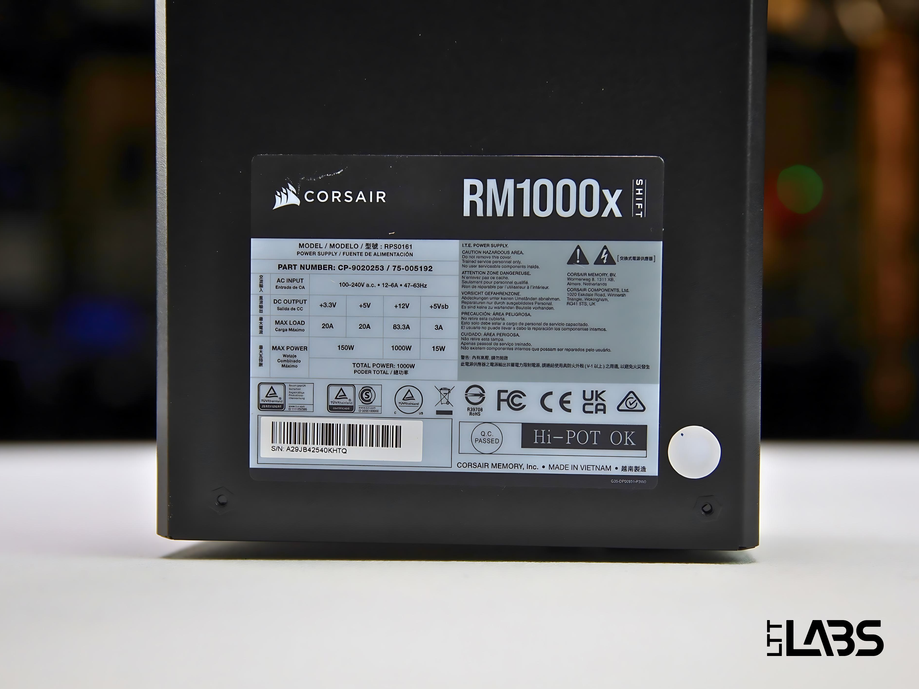 Corsair RM1000x SHIFT | LTT Labs