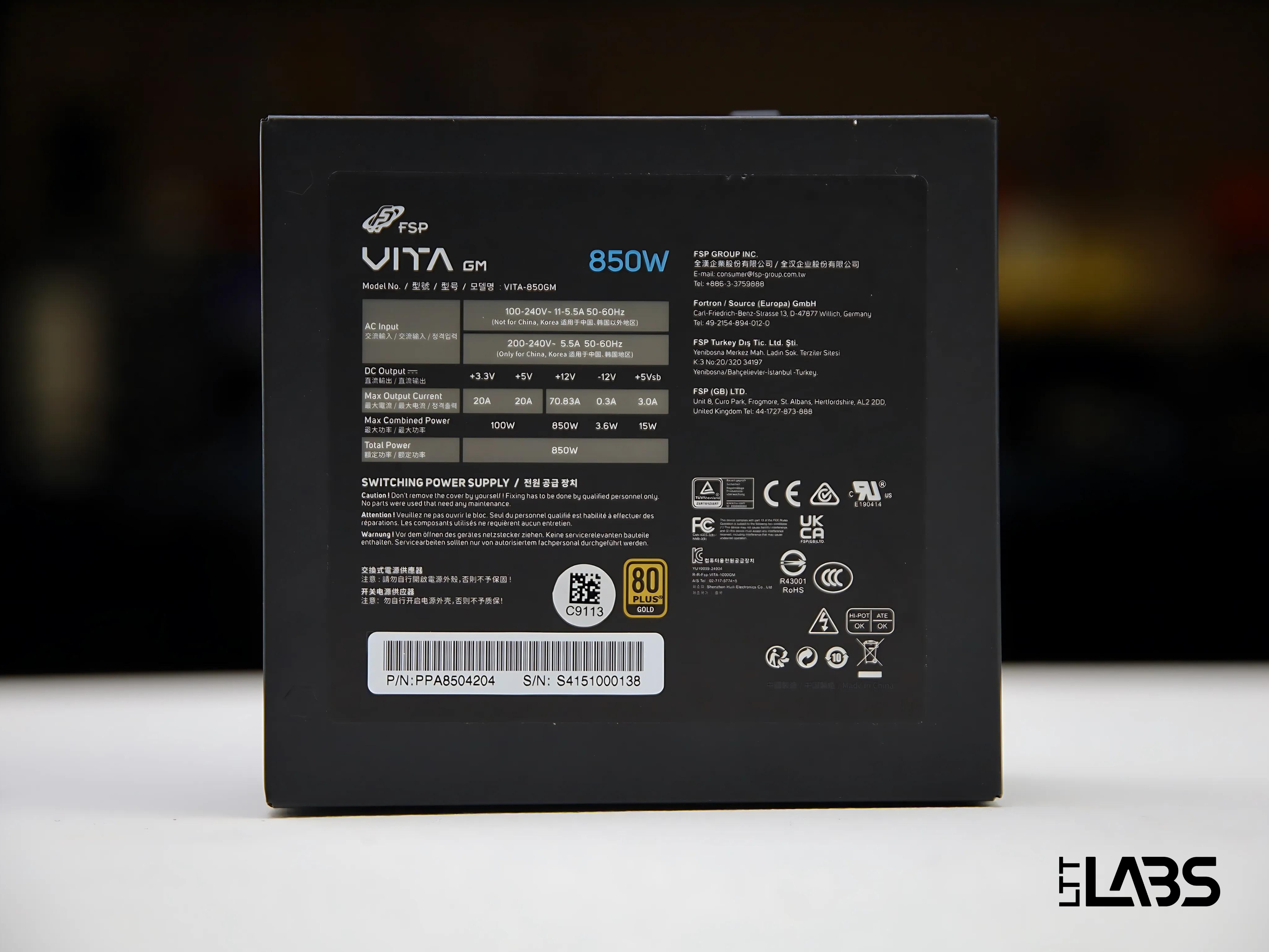 FSP Group VITA GM 850W | LTT Labs