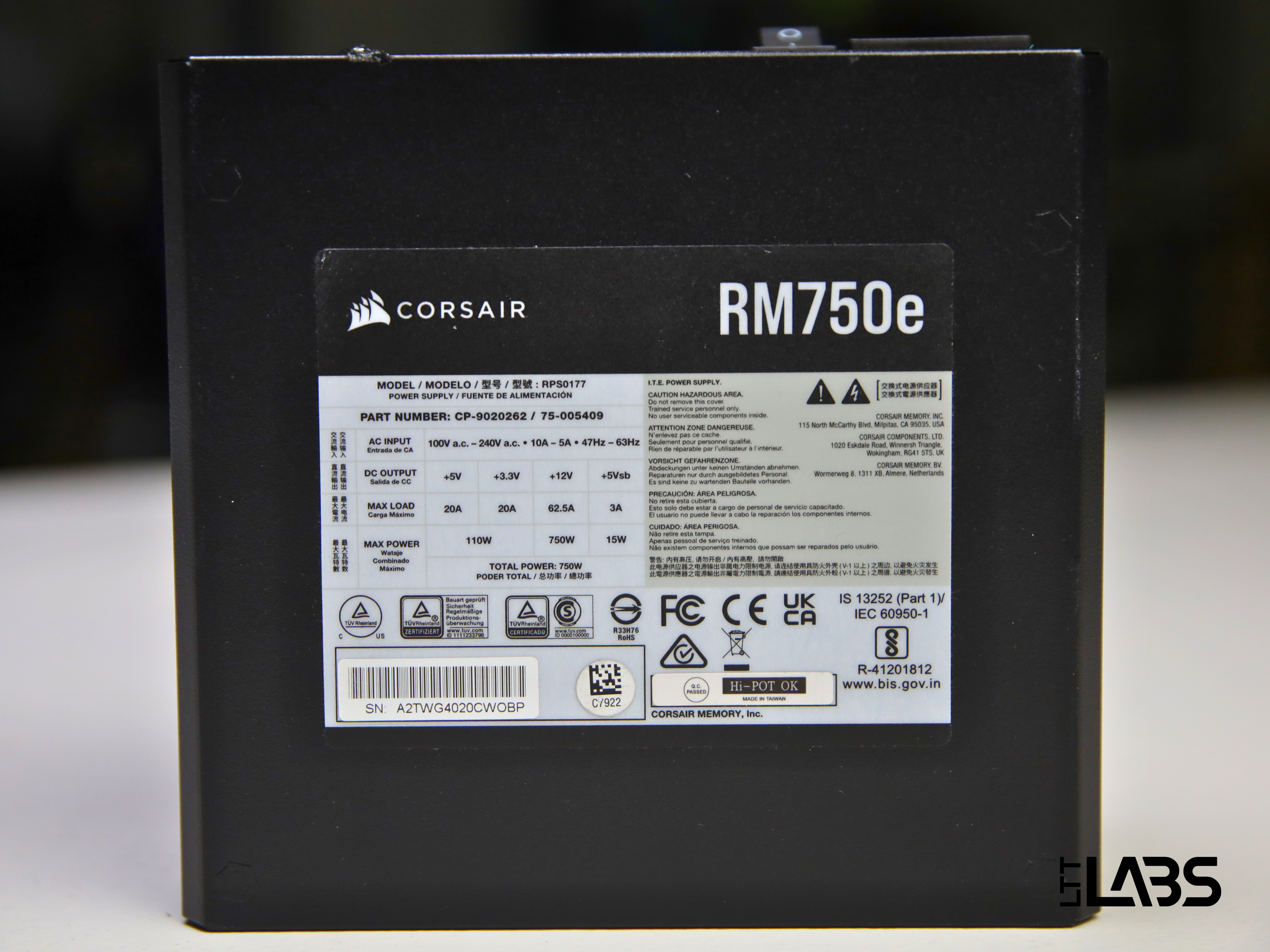 Corsair RM750e | LTT Labs