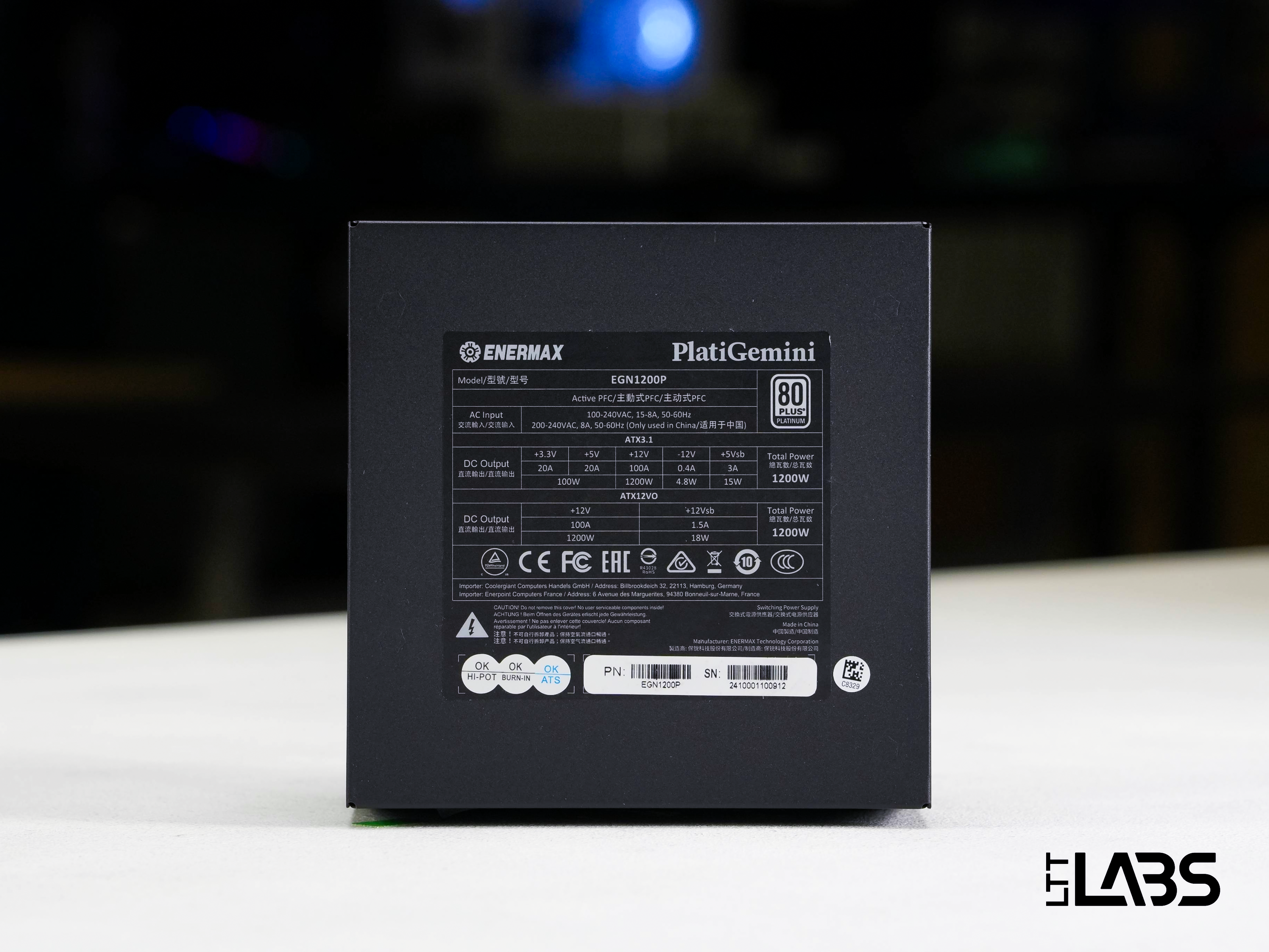 Enermax PlatiGemini 1200W | LTT Labs